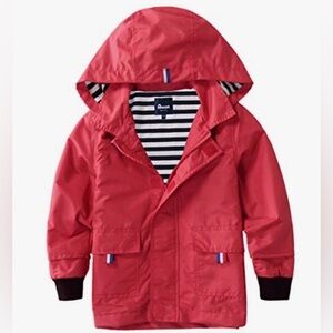 Jacadi Kids' Red Hooded Raincoat